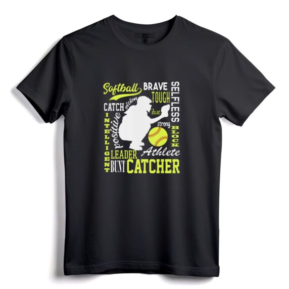 Softball Catcher Pullover Hoodie für Mädchen  Ideal für Teenager, Eigenschaften eines Catcher-Designs  Unterstützende Softball-Mama-Bekleidung