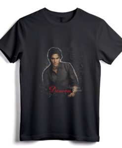 Vampire Diaries Damon T-Shirt  Offiziell lizenziertes T-Shirt für Fans der Damon Salvatore- und CW-TV-Serie