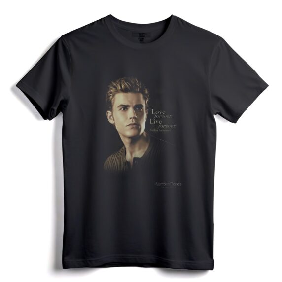 Vampire Diaries Stefan Forever T-Shirt  Offiziell lizenziertes Mystic Falls Merch für Erwachsene, Frauen und Kinder