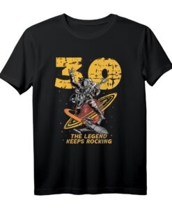 30. Geburtstag T-Shirt: Legende Astronaut mit Gitarre, das Weltall rockt  Perfektes Geschenk für Party und Fans