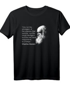 40. Geburtstag Portrait Quote Evolution T-Shirt  Atheist Geschenk für Zoologiestudenten & Wissenschaftsliebhaber