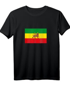 Altes Äthiopien Flagge Rastas Löwe Juda Rastafari Flaggen T-Shirt  Kulturelles Geschenk für Männer und Frauen, ideal zu Weihnachten