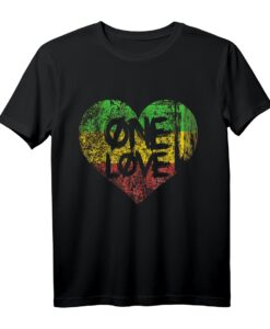 Ankh One Love One Heart Rastafari Peace T-Shirt  Jamaika-inspirierte Kleidung für Reggae- und Dancehall-Fans, ideal für Reisen & Festivals