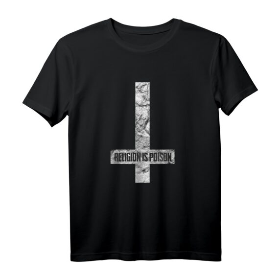 Antichrist Grunge Religion Is Poison Gothic T-Shirt  Trendiges Occult Vintage Design als Geschenk für Gothic, Grunge & Alternative Fans