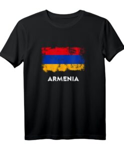 Armenien Flagge T-Shirt mit Typografie - Perfekt für armenische Fans, Partys & Sportveranstaltungen