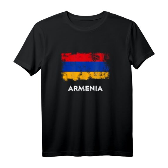 Armenien Flagge T-Shirt mit Typografie - Perfekt für armenische Fans, Partys & Sportveranstaltungen