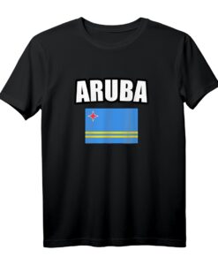 Aruba Flaggen Motiv T-Shirt  Stolz das Heimatland am Nationalfeiertag oder Sportturnier zeigen