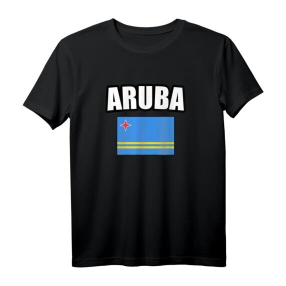 Aruba Flaggen Motiv T-Shirt  Stolz das Heimatland am Nationalfeiertag oder Sportturnier zeigen