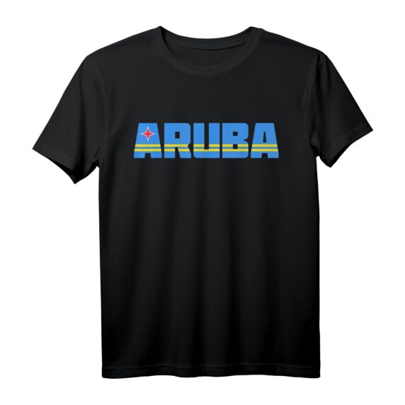 Aruba Island T-Shirt | Urlaub Travel mit Aruban Flag  Klassisch geschnitten, doppelt genähter Saum
