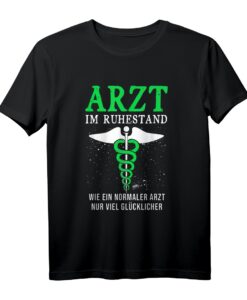 Arzt im Ruhestand Hermesstab T-Shirt  Perfektes Geschenk für Ärzte, Ärztinnen & medizinische Liebhaber zu Weihnachten, Geburtstag & Jubiläum
