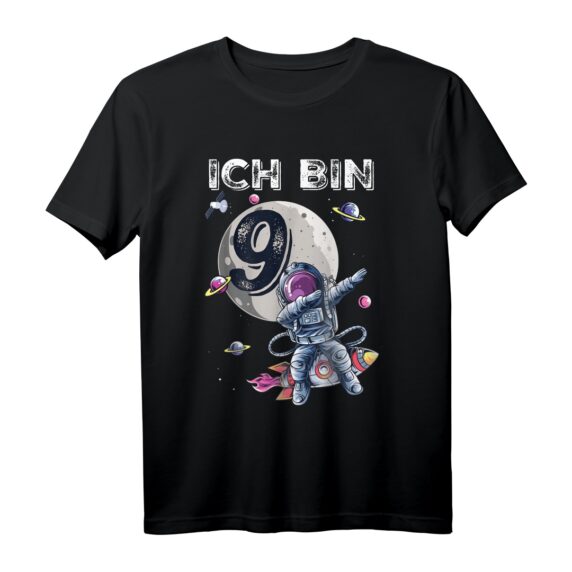 Astronaut 9. Geburtstag Jungen - Weltraum Astronomie T-Shirt für Kinder, perfekte Geschenkidee für den Kindergeburtstag