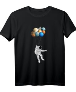 Astronaut Balloons Planets T-Shirt - Geschenkidee für Astronomen, Raumfahrt- und Weltraumfans