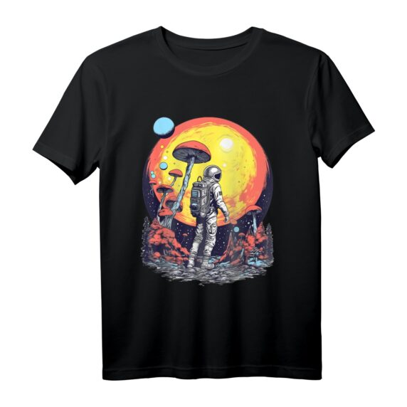 Astronaut Finding Mushrooms - Lustiges und cooles Natur- und Magie-Design T-Shirt für Pilz-Fans und Naturliebhaber