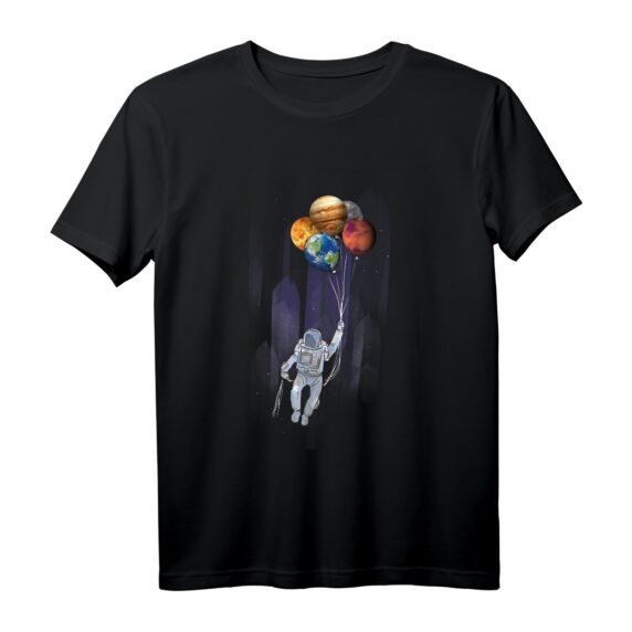 Astronaut Space Adventure Shirt - Spaceman Planet Balloons T-Shirt für Weltraumfans, Kinder und Astronomie-Enthusiasten