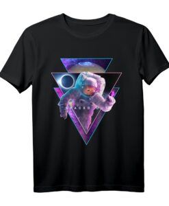 Astronaut Spaced Out  Ästhetisches Vaporwave Eclipse Space Art T-Shirt für Astronomie- und Weltraumfans