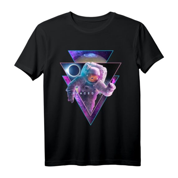 Astronaut Spaced Out  Ästhetisches Vaporwave Eclipse Space Art T-Shirt für Astronomie- und Weltraumfans