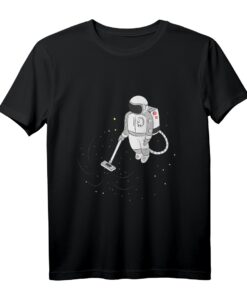 Astronaut T-Shirt mit Staubsauger Motiv  Lustiges Geschenk für Hausmeister, Putzpersonal & Sterne-Liebhaber zu Weihnachten, Geburtstag & mehr