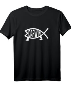 Atheist Charles Darwin Evolutionstheorie Fisch T-Shirt  Für Freidenker, Skeptiker & Religionskritiker