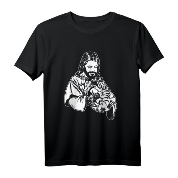 Atheist Jesus liebt Satan Baphomet Ziege T-Shirt  Dark Gothic Metal Festival, Halloween & Halloween Geschenk für Okkultismus Fans