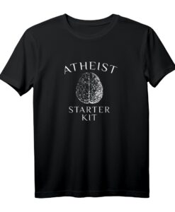 Atheist Starter Kit T-Shirt  Lustiges Humanistisches Design für Skeptiker, Säkularisten & Gottlose als Geschenk