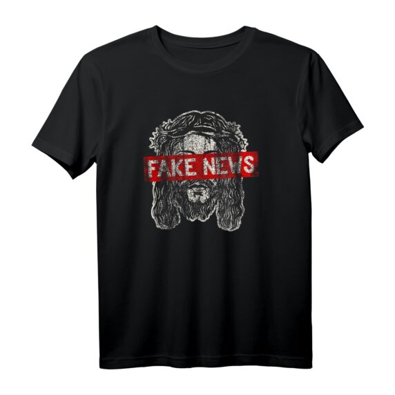 Atheist T-Shirt Vintage Anti-Religion FAKE News - Humorvolles Shirt für Skeptiker, Agnostiker & Freunde, Ideal als Geschenk