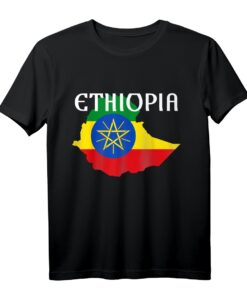 Äthiopien-Flagge Habesha Karte Stolz Afrika T-Shirt  Traditionelles Design & Geschenk für Kultur- und Musikliebhaber