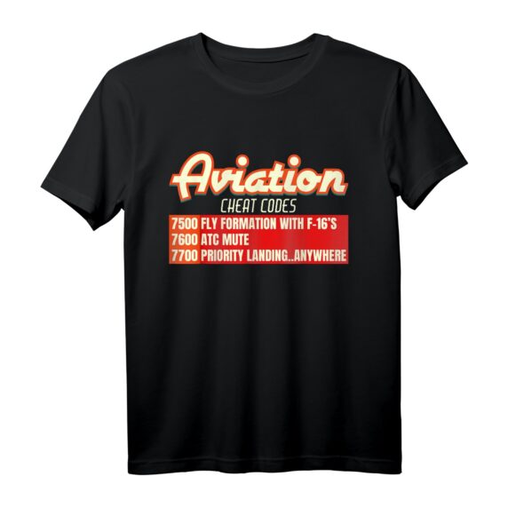 Aviation Cheat Codes - Lustiges T-Shirt für Piloten und ATC als perfektes Geschenk zum Geburtstag, Feiertag oder Hobby