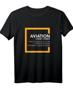 Aviation Cheat Codes Flugzeug ATC Operator Pilot Geschenk T-Shirt  Lustiges Luftfahrt T-Shirt für Damen, Herren & Kinder als Geschenkidee