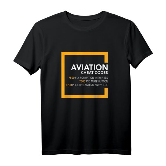 Aviation Cheat Codes Flugzeug ATC Operator Pilot Geschenk T-Shirt  Lustiges Luftfahrt T-Shirt für Damen, Herren & Kinder als Geschenkidee