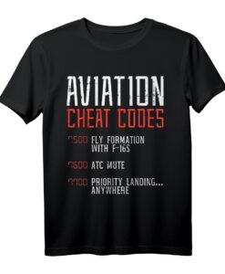 Aviation Cheat Codes Funny Airplane Humor Pilot ATC Geschenk T-Shirt - Perfekte Geschenkidee für Piloten, Aviation Fans & Humorliebhaber