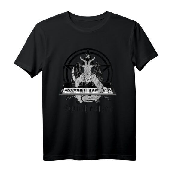 Baphomet Atheist Sinners Dark Synthesizer T-Shirt  Dunkles Design für Musiker, Techno & Rave Fans, Synth & Analog Liebhaber
