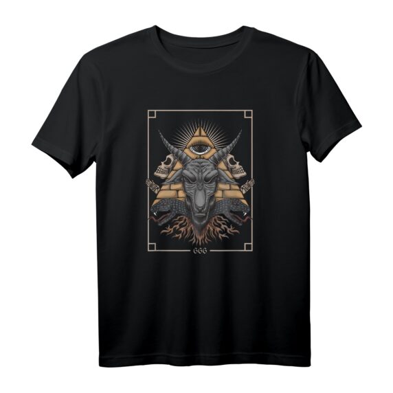 Baphomet Hemd Satanic Dark Art Evil 666 - Gothic Okkult T-Shirt für Fans von Dämonen, Magie & Mystik