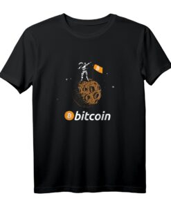 Bitcoin BTC Crypto To the Moon T-Shirt mit Astronaut  Perfektes Geschenk für Krypto-Enthusiasten und Bitcoin Fans