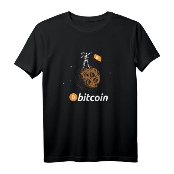 Bitcoin BTC Crypto To the Moon T-Shirt mit Astronaut  Perfektes Geschenk für Krypto-Enthusiasten und Bitcoin Fans