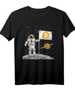 Bitcoin T-Shirt Astronaut To The Moon Blockchain  Perfektes Geschenk für Krypto-Fans, Miner & Trader zu Geburtstag, Ostern & Weihnachten