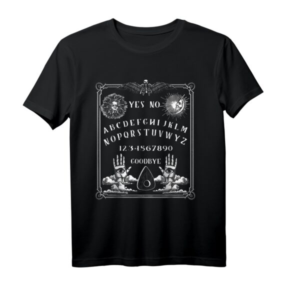 Blackcraft Vintage Victorian Ouija-Wahrsagerei T-Shirt  Okkultes Goth-Design, Anti-Religions- und Satanismus-Statement