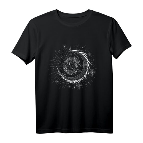 Boho Mond Sonne Astrologie Geschenk T-Shirt - Mystisches Horoskop Design für Tarot, Wahrsager & Okkult-Fans