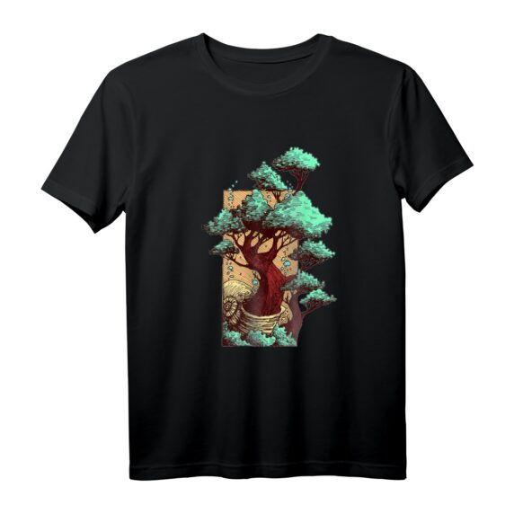 Bonsai Tree Japanese Aesthetic T-Shirt - Harajuku Fashion, Urban Streetwear & Meditationskleidung für Damen und Herren