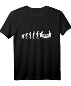 Brettspiel Denksport Geschenk Sportler Evolution Schach T-Shirt - Perfektes Geschenk für Schachspieler, Strategen und Taktiker zu Weihnachten & Geburtstag