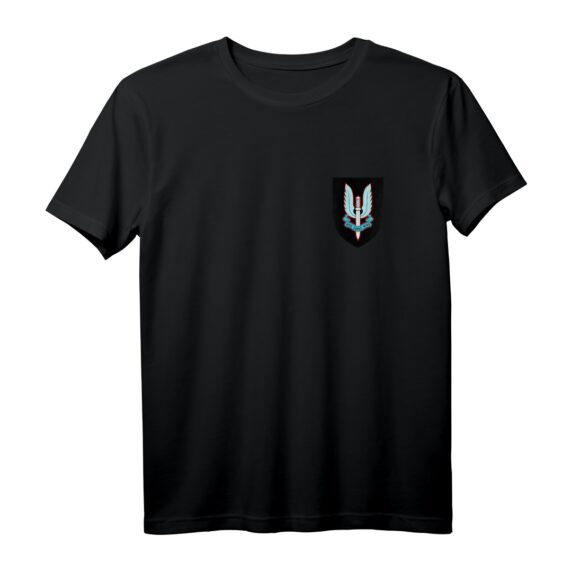 BRITISCHE SAS Special Air Service T-Shirt mit Brustpatch - Klassisch, robust & doppelt genäht für Militärfans