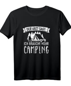 Camping T-Shirt mit Slogan 'Ich brauche mehr Camping'  Perfekt für Camper, Zelt- und Van-Reisende, Outdoor-Abenteurer