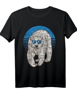 Coole Sonnenbrille Arktis Tier Polarbär Retro Eisbär T-Shirt  Für Tierliebhaber & Umweltschützer gegen den Klimawandel