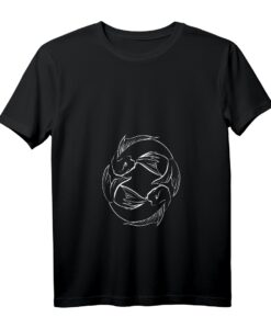 Damen Fische Sternzeichen Astrologie Horoskop T-Shirt mit V-Ausschnitt  Trendiges Geschenk für Sternzeichen-Fans und Astrologie-Liebhaber