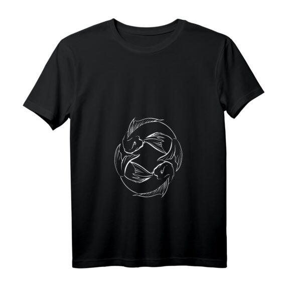 Damen Fische Sternzeichen Astrologie Horoskop T-Shirt mit V-Ausschnitt  Trendiges Geschenk für Sternzeichen-Fans und Astrologie-Liebhaber