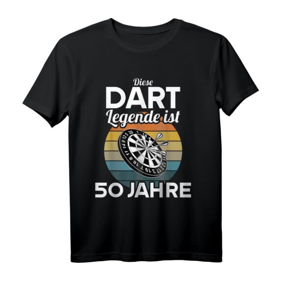 Dart Legende ist 50 - Lustiges Dart T-Shirt zum 50. Geburtstag für Männer und Frauen, Geschenkidee für runde Geburtstagsfeier