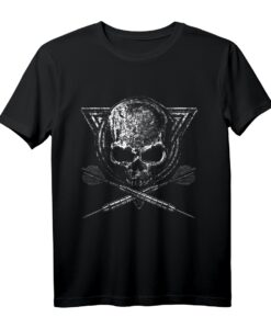 Darts T-Shirt mit Totenkopf und Dartpfeilen - Skull Design, Perfekt für Hobby Darter, Dartspieler & Dartclub Mitglieder, tolles Geschenk zum Geburtstag & Vatertag