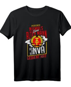 DDR NVA Veteran Armee T-Shirt mit Staatswappen - Ostalgie Geschenk für DDR Fans & Veteranen zum Vatertag