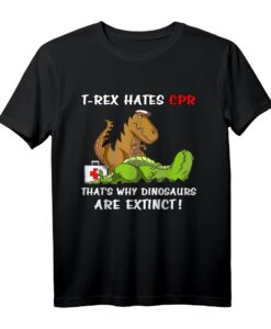 Dinosaurier T-Rex Hates CPR Krankenschwester Arzt T-Shirt  Lustiges Medizinisches Humor-Shirt für Pflegepersonal und Ärzte