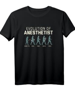 Evolution Of Anesthesist T-Shirt  Originelles Geschenk für Anästhesisten, Ärzte und Mediziner zu Weihnachten, Geburtstag oder Jahrestag