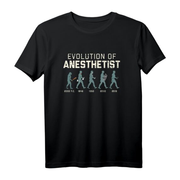 Evolution Of Anesthesist T-Shirt  Originelles Geschenk für Anästhesisten, Ärzte und Mediziner zu Weihnachten, Geburtstag oder Jahrestag
